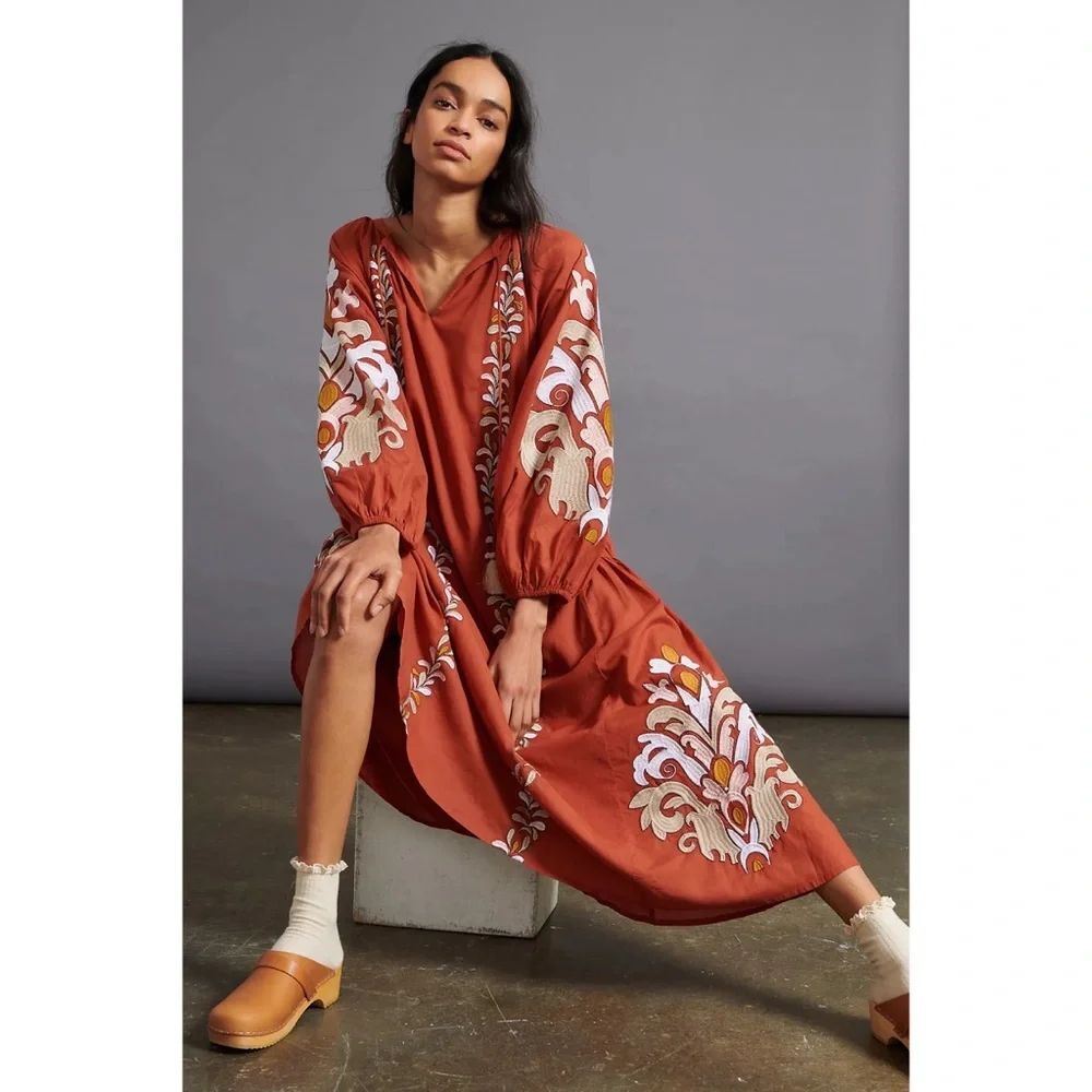 Anthropologie Justine Midi Dress